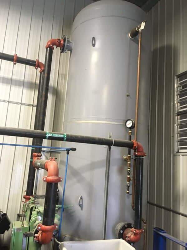 Air tank installation by Superior Air Compressors a division of Comairco
